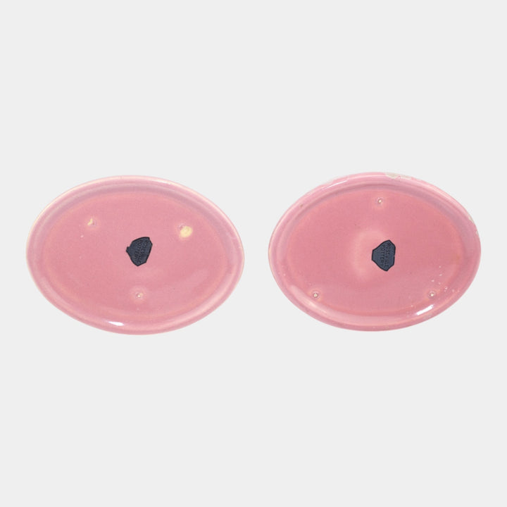 Roseville Tuscany Pink 1927 Art Deco Vintage Art Pottery Candle Holder 1067-4