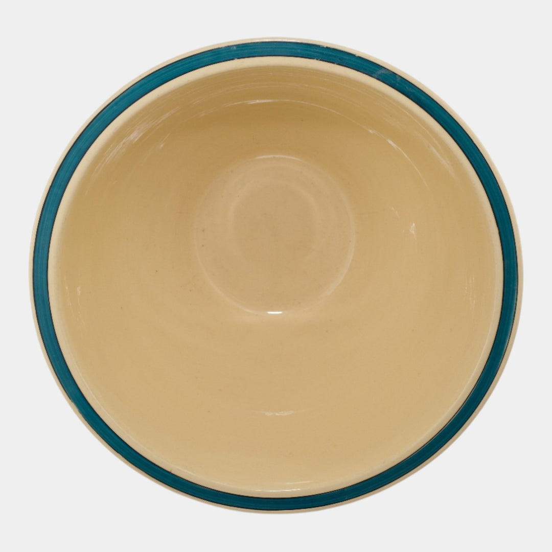 Roseville Creamware Utility Ware 1920s Pottery Green Band Ceramic Bowl 3-10