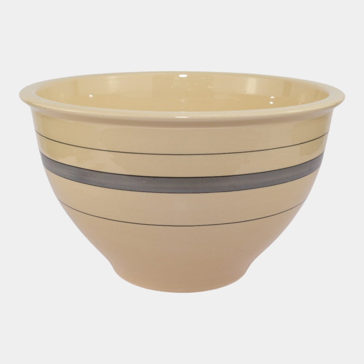 Roseville Creamware Utility Ware 1920s Pottery Gray Band Ceramic Bowl 3-10