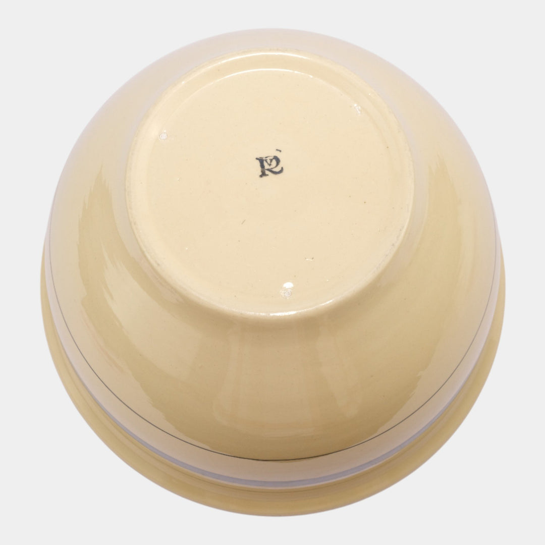 Roseville Creamware Utility Ware 1920s Pottery Gray Band Ceramic Bowl 3-10