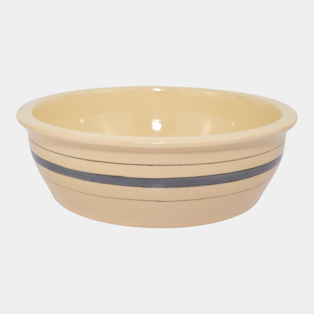 Roseville Creamware Utility Ware 1920s Pottery Gray Band Ceramic Bowl - Just Art Pottery