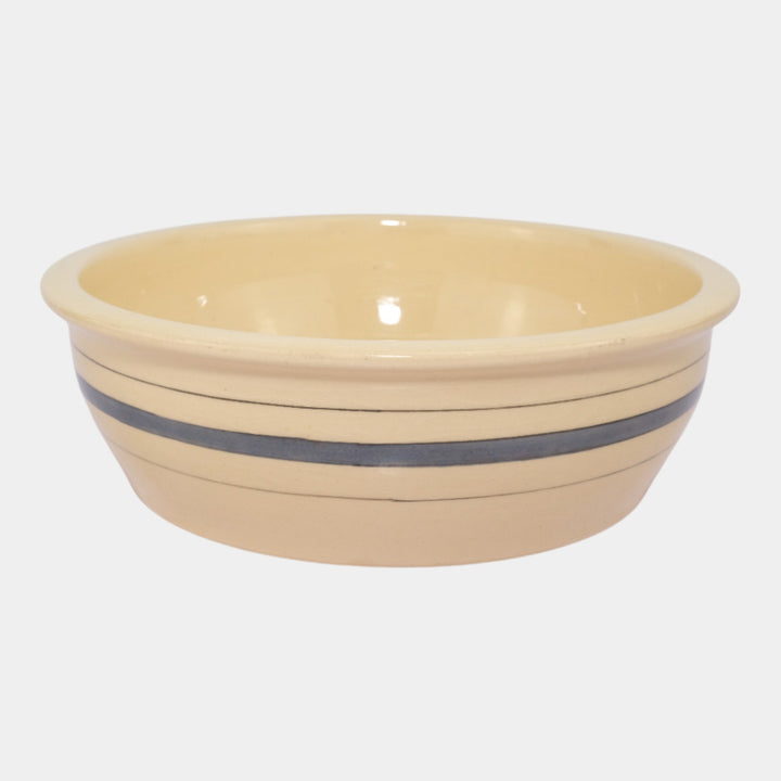 Roseville Creamware Utility Ware 1920s Pottery Gray Band Ceramic Bowl - Just Art Pottery