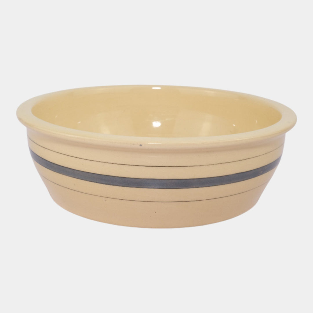 Roseville Creamware Utility Ware 1920s Pottery Gray Band Ceramic Bowl - Just Art Pottery