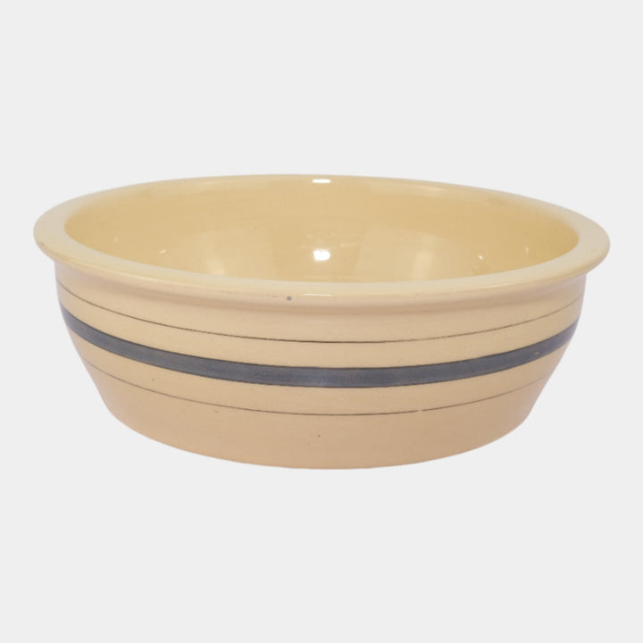 Roseville Creamware Utility Ware 1920s Pottery Gray Band Ceramic Bowl - Just Art Pottery