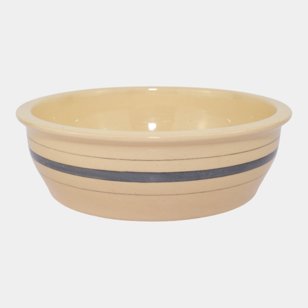 Roseville Creamware Utility Ware 1920s Pottery Gray Band Ceramic Bowl - Just Art Pottery