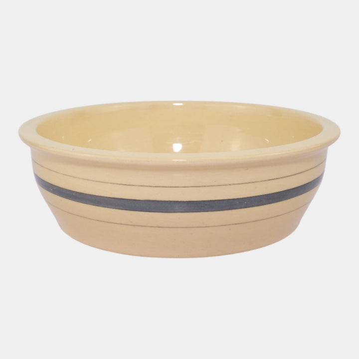 Roseville Creamware Utility Ware 1920s Pottery Gray Band Ceramic Bowl - Just Art Pottery