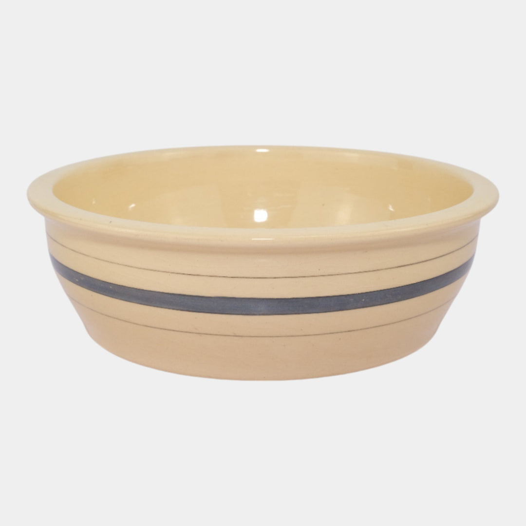 Roseville Creamware Utility Ware 1920s Pottery Gray Band Ceramic Bowl - Just Art Pottery