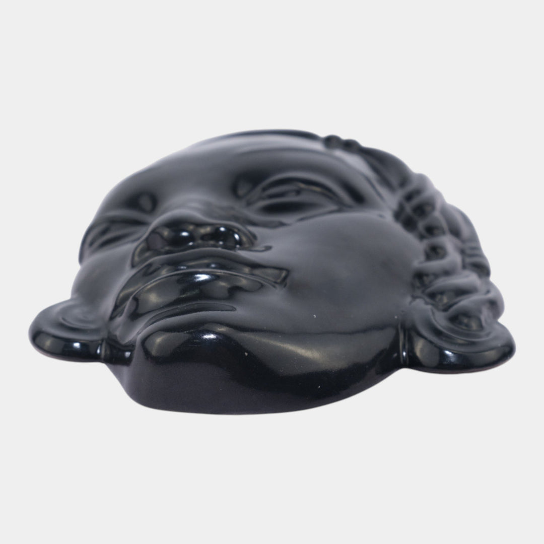Lenox Art Deco Black Porcelain Decorative Sculptural Face Wall Plaque B391-225