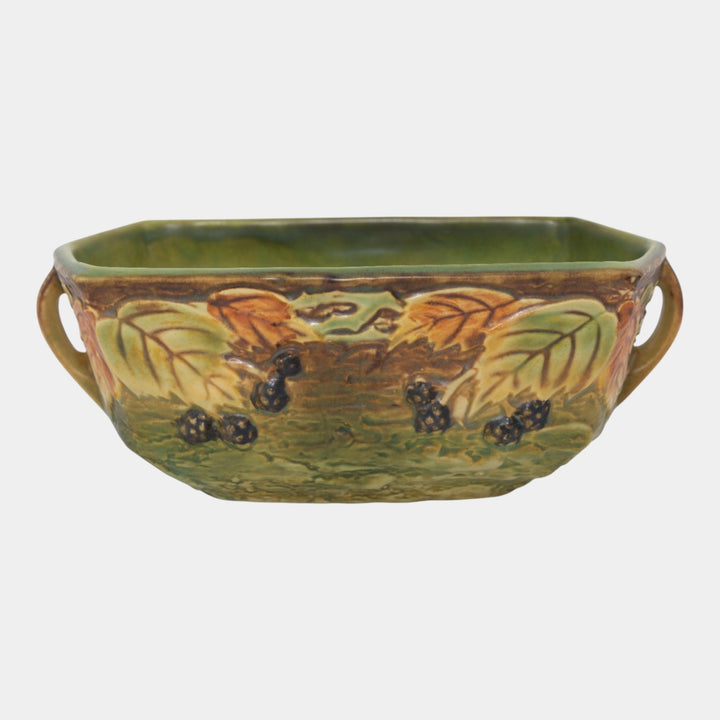 Roseville Blackberry 1932 Vintage Art Deco Pottery Ceramic Console Bowl 227-8