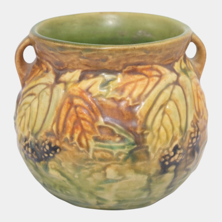 Roseville Blackberry 1932 Vintage Art Pottery Ceramic Bulbous Vase 567-4