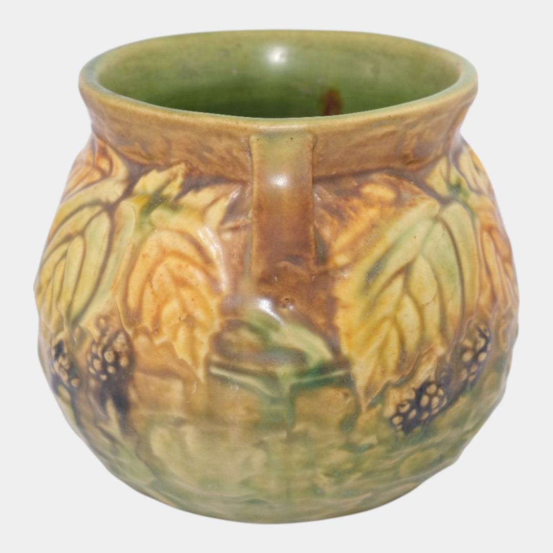 Roseville Blackberry 1932 Vintage Art Pottery Ceramic Bulbous Vase 567-4
