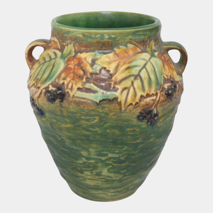 Roseville Blackberry Green 1932 Vintage Art Pottery Ceramic Flower Vase 571-6