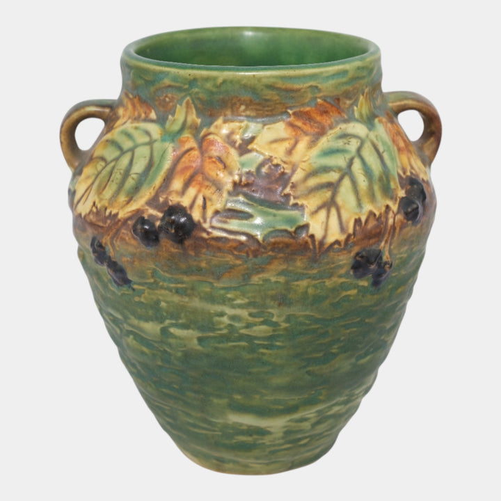 Roseville Blackberry Green 1932 Vintage Art Pottery Ceramic Flower Vase 571-6