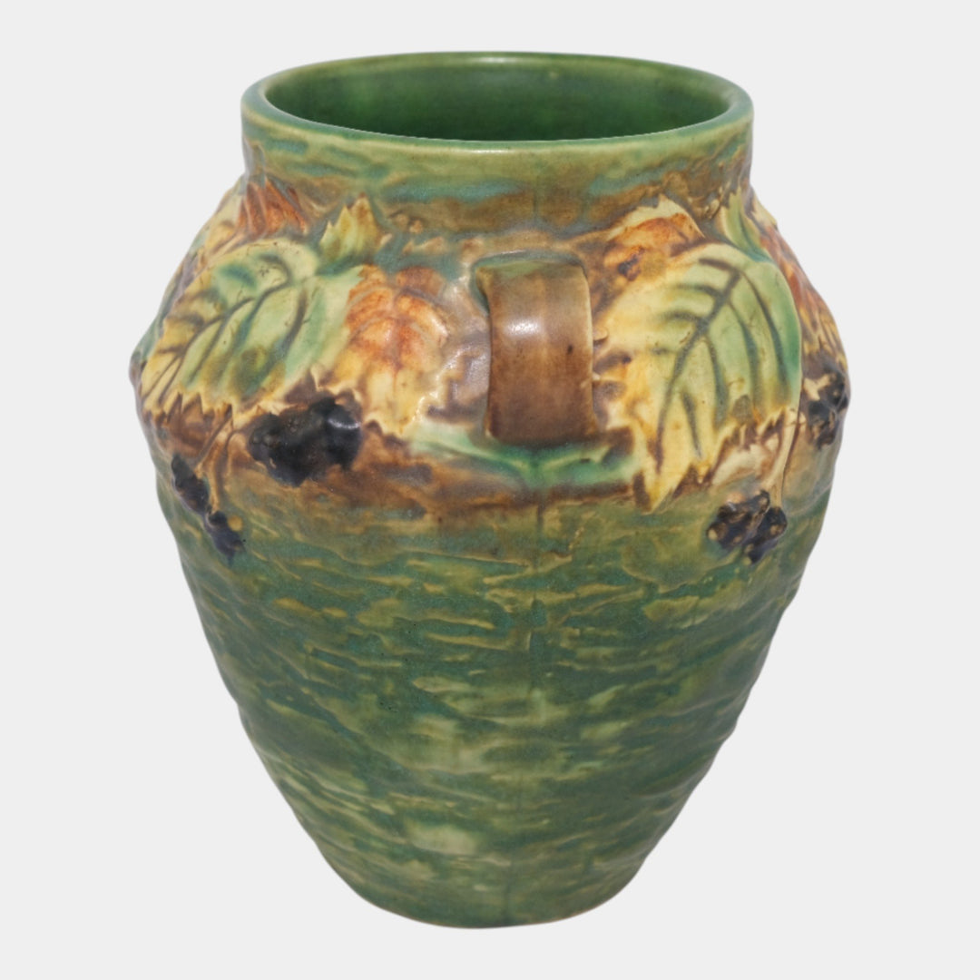 Roseville Blackberry Green 1932 Vintage Art Pottery Ceramic Flower Vase 571-6