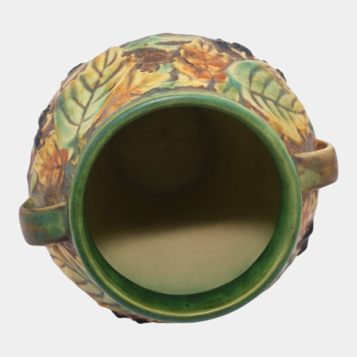 Roseville Blackberry Green 1932 Vintage Art Pottery Ceramic Flower Vase 571-6