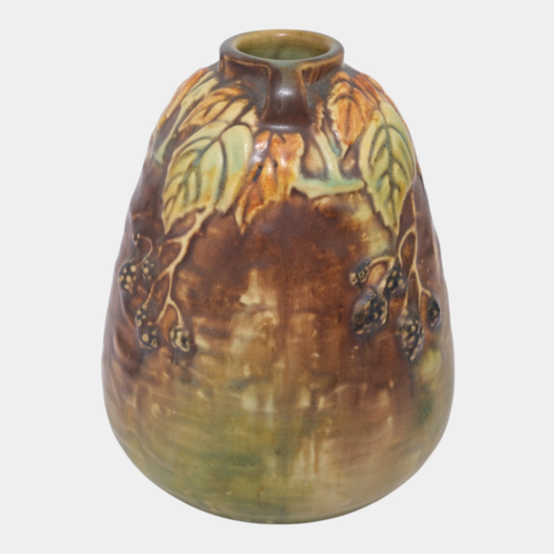Roseville Blackberry 1932 Vintage Art Pottery Bee Hive Ceramic Vase 569-5