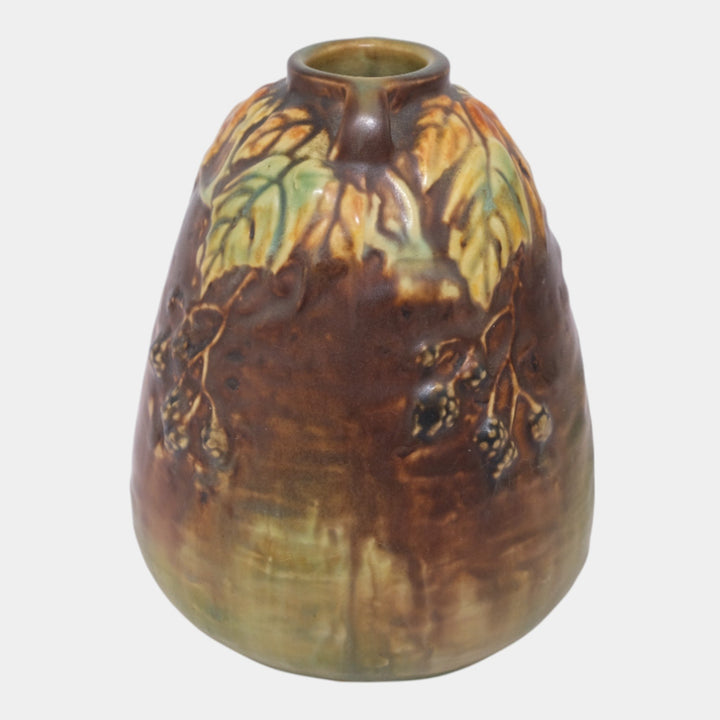 Roseville Blackberry 1932 Vintage Art Pottery Bee Hive Ceramic Vase 569-5