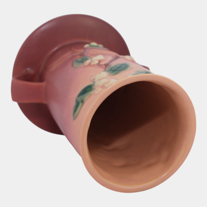 Roseville Snowberry Trial Glaze Pink 1947 Mid Century Modern Pottery Vase 1V1-8 - Just Art Pottery