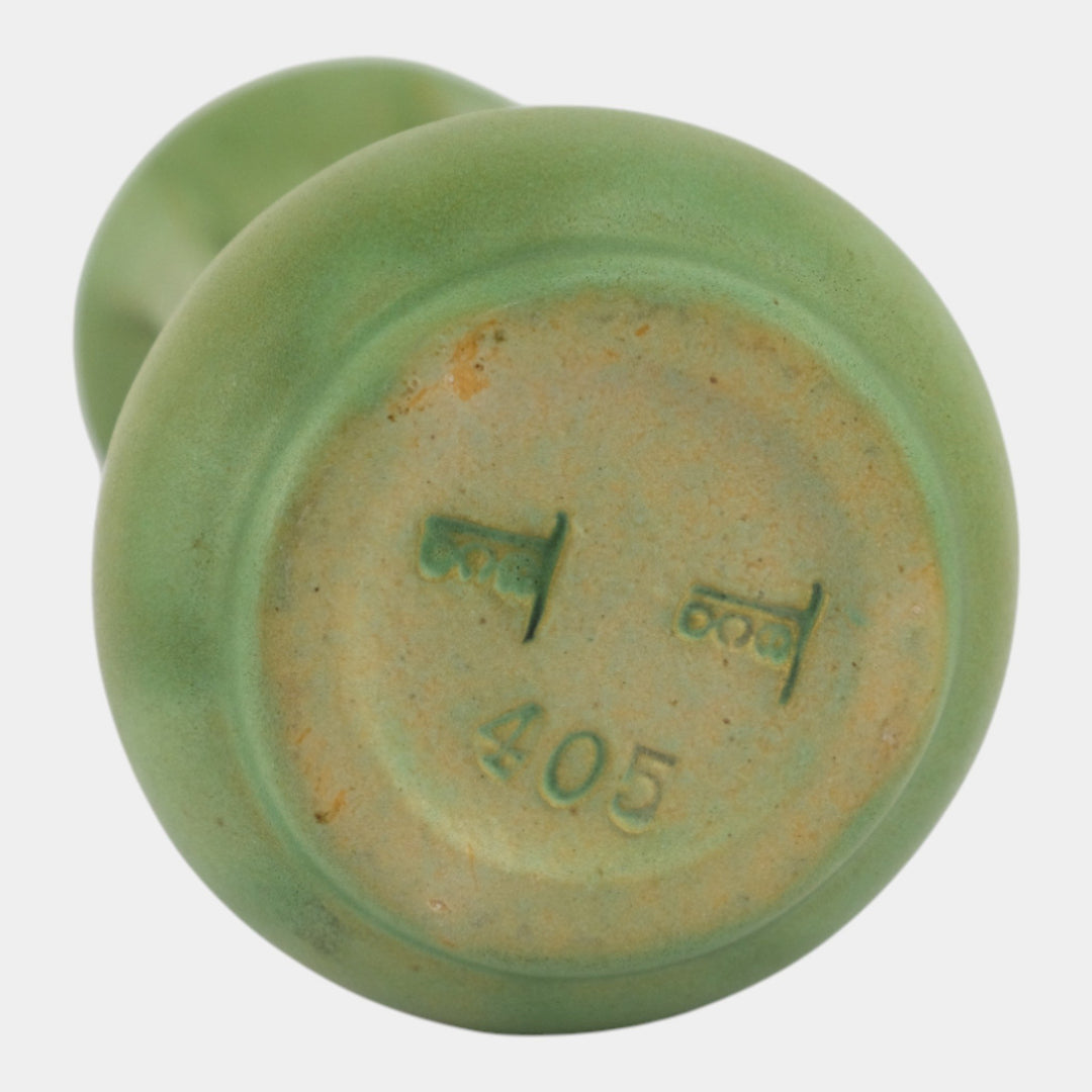 Teco Matte Green Vintage Arts And Crafts Pottery Four Handled Ceramic Vase 405