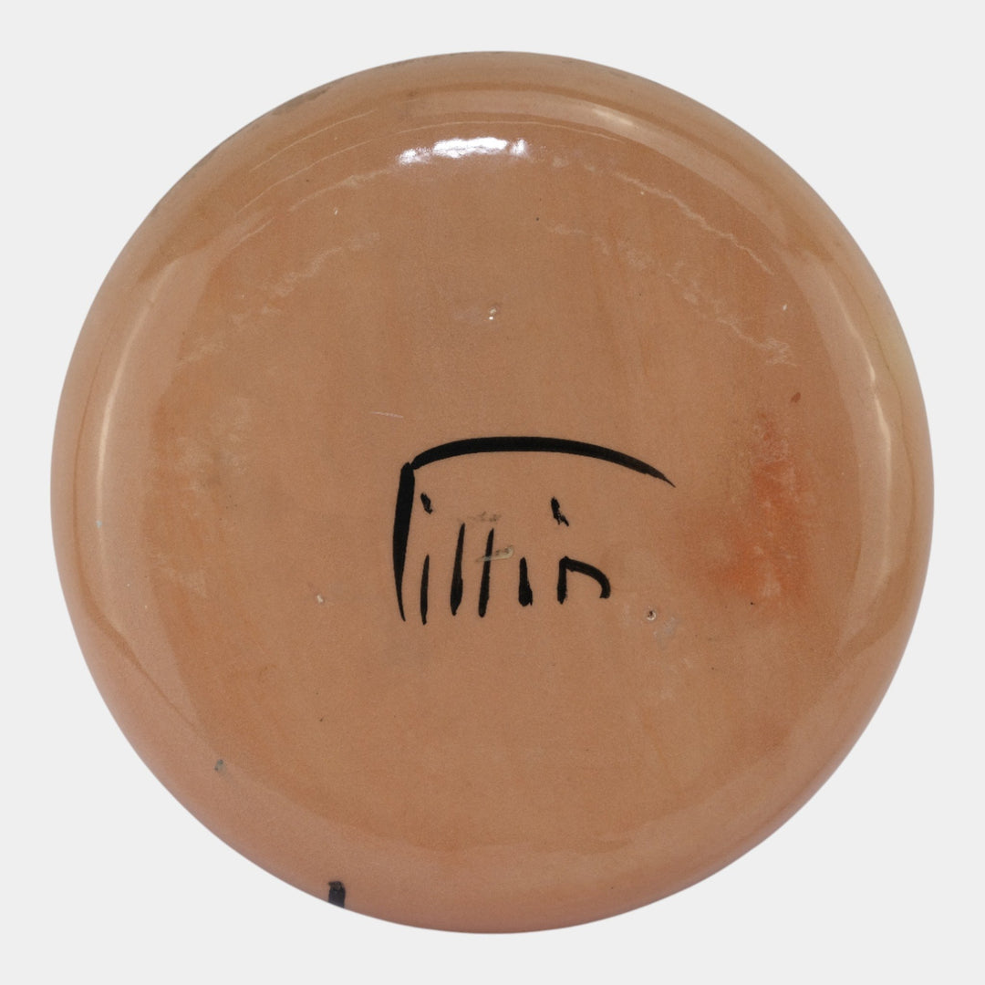 Pillin Studio Mid Century Modern Art Pottery Woman with Birds Large Plate