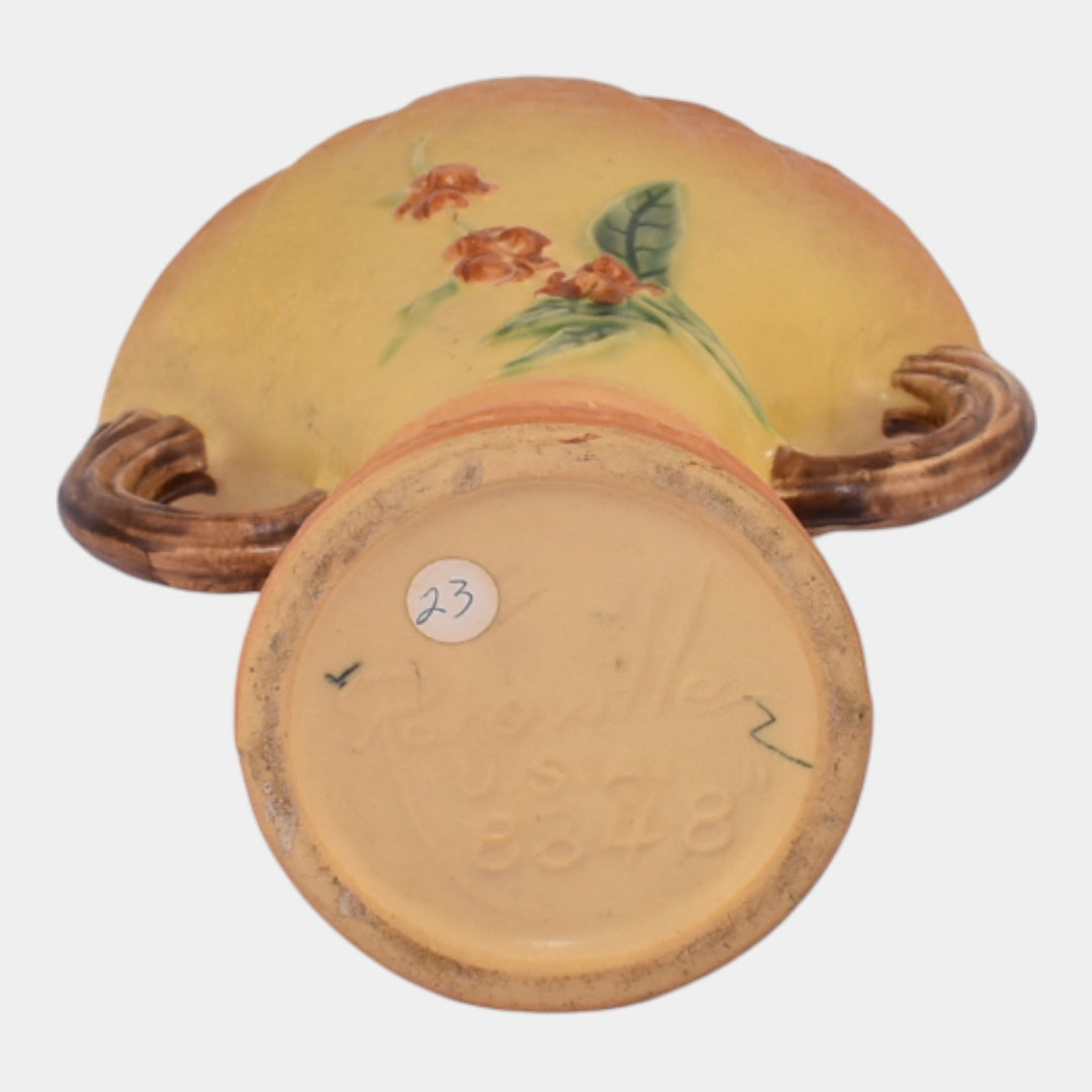 Roseville Bittersweet Yellow 1951 Vintage Art Pottery Ceramic Vase 884-8