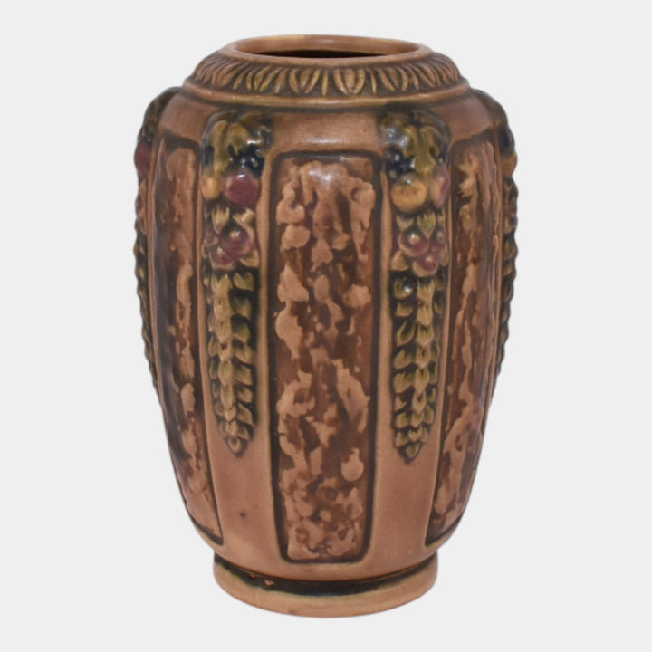 Roseville Florentine I Brown 1924 Art Pottery Ceramic Vase 229-6