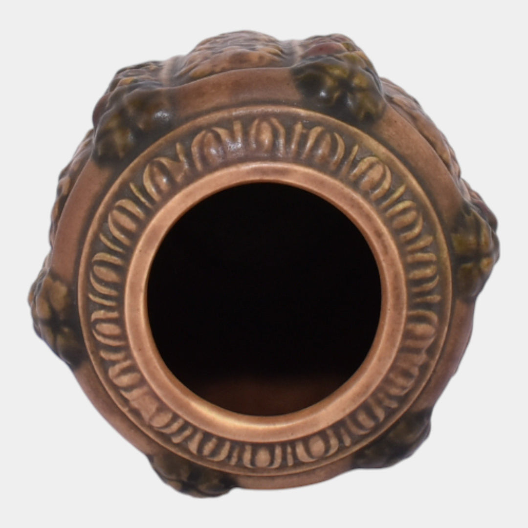 Roseville Florentine I Brown 1924 Art Pottery Ceramic Vase 229-6