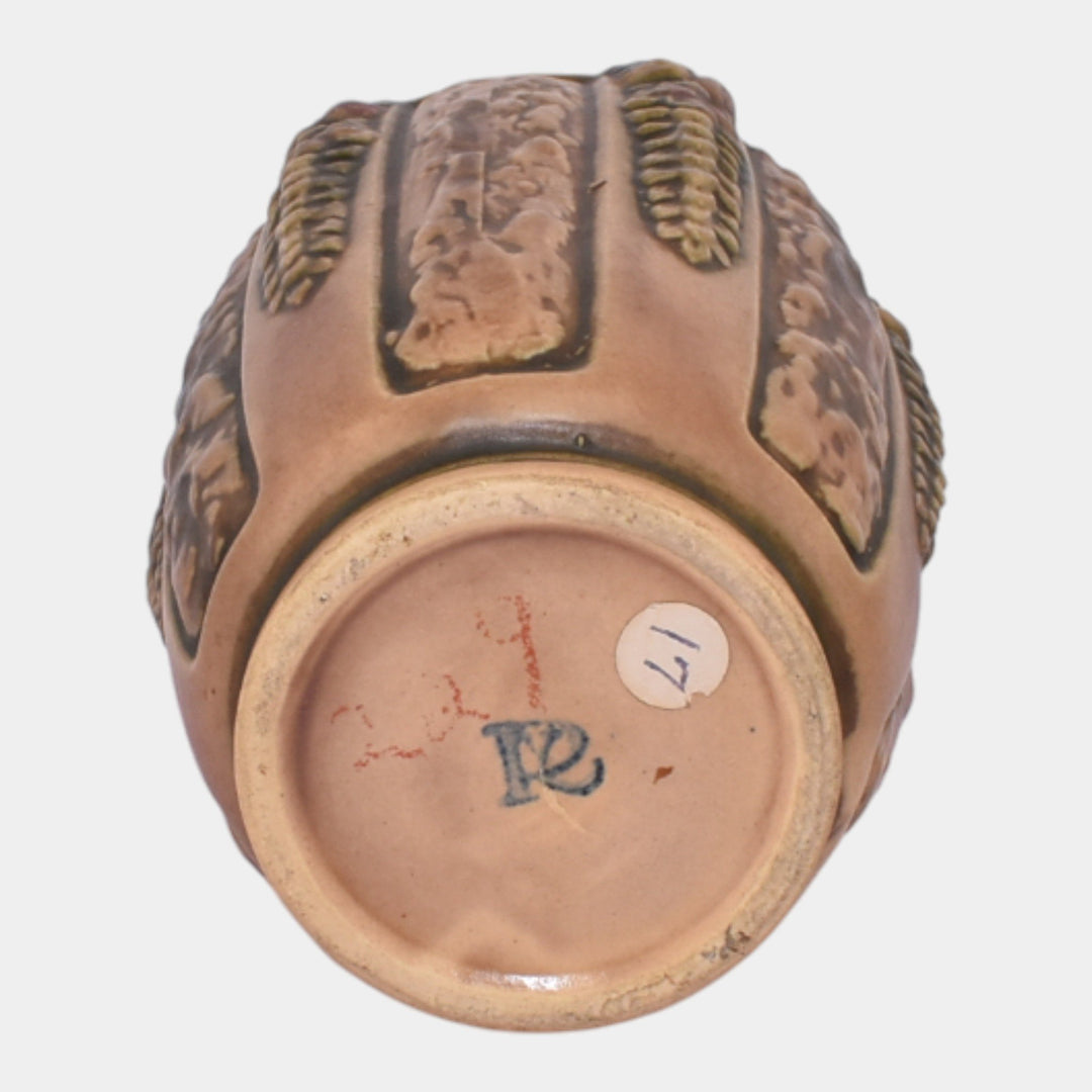 Roseville Florentine I Brown 1924 Art Pottery Ceramic Vase 229-6