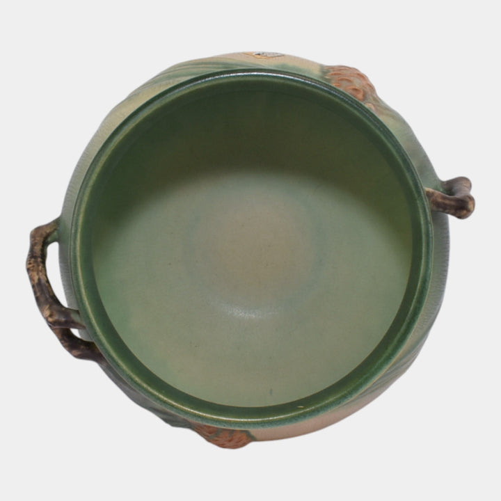 Roseville Pine Cone Green 1935 Vintage Pottery Ceramic Jardiniere Planter 632-5