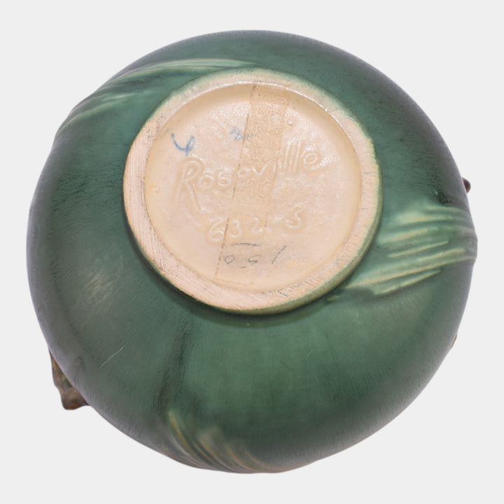 Roseville Pine Cone Green 1935 Vintage Pottery Ceramic Jardiniere Planter 632-5