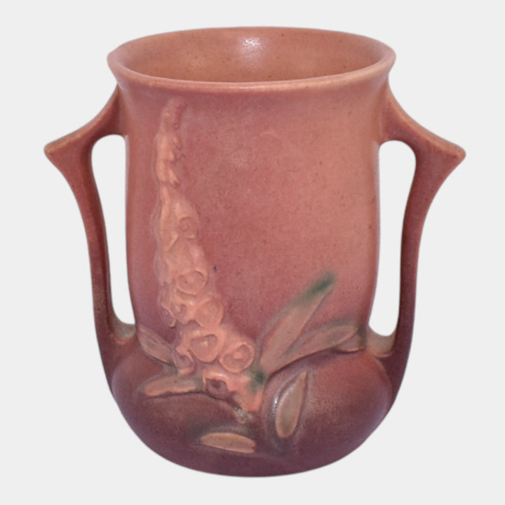 Roseville Foxglove Pink 1942 Mid Century Modern Pottery Vase 42-4