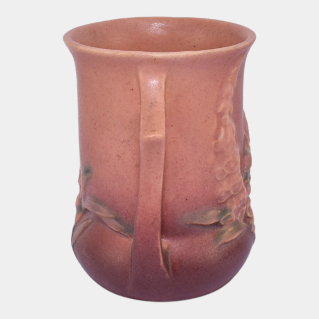 Roseville Foxglove Pink 1942 Mid Century Modern Pottery Vase 42-4