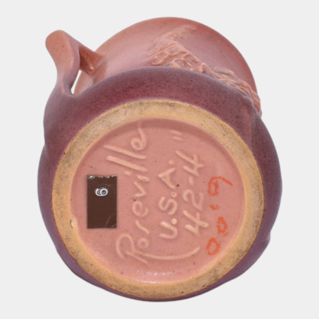 Roseville Foxglove Pink 1942 Mid Century Modern Pottery Vase 42-4