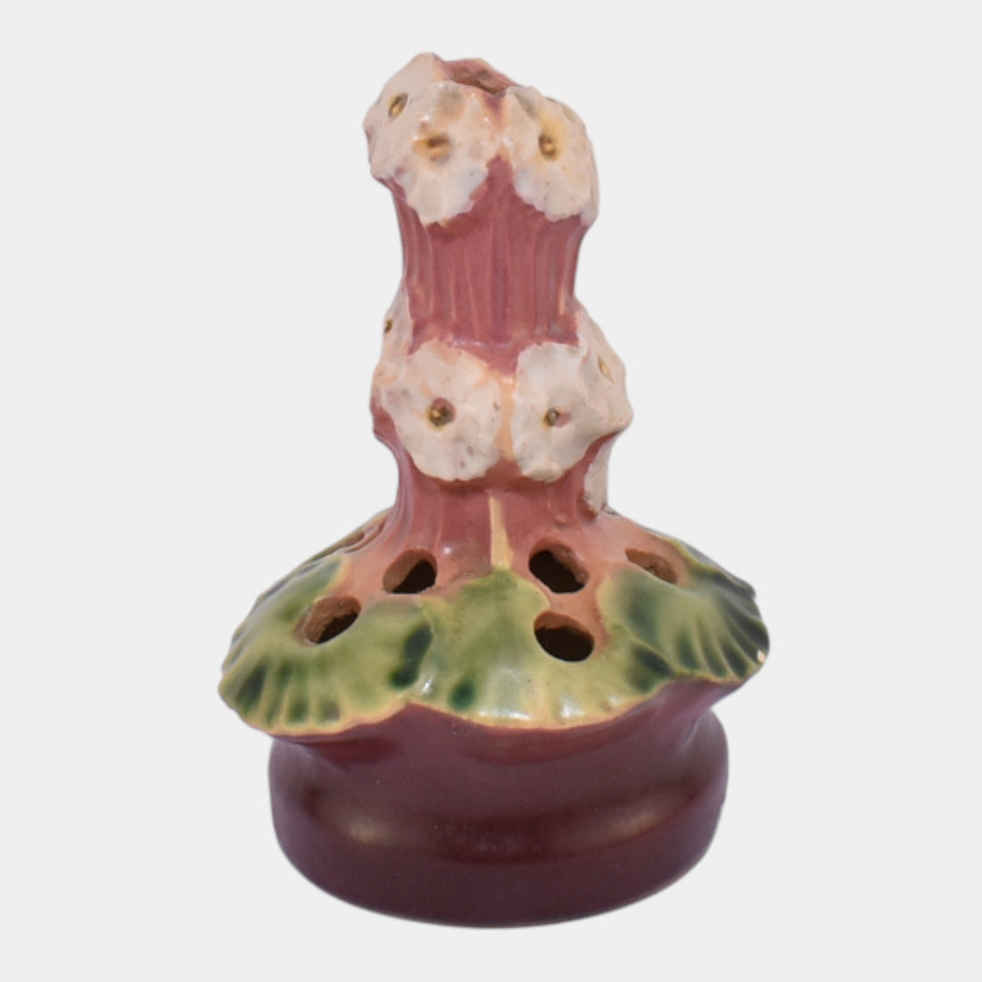 Roseville Primrose Pink 1936 Vintage Art Deco Pottery Ceramic Flower Frog 22