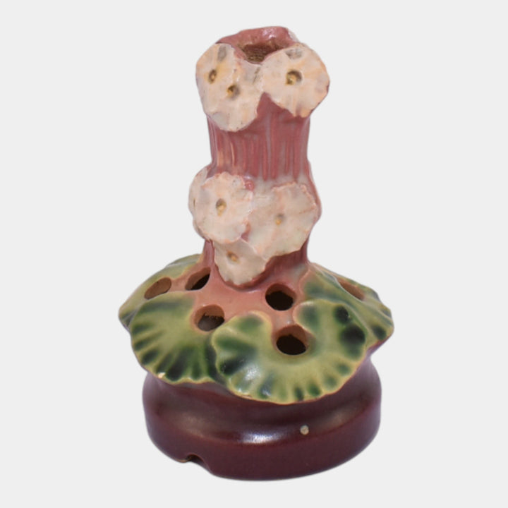 Roseville Primrose Pink 1936 Vintage Art Deco Pottery Ceramic Flower Frog 22