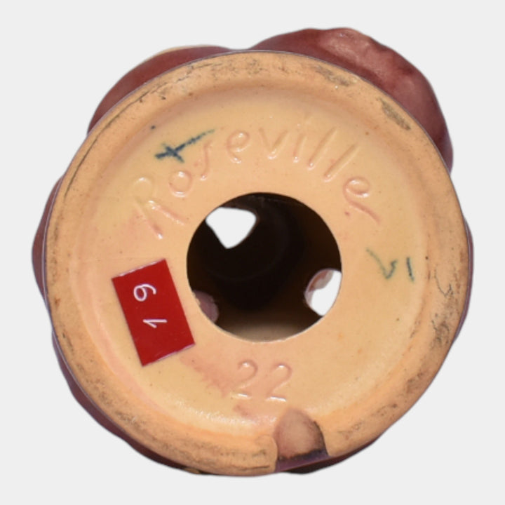 Roseville Primrose Pink 1936 Vintage Art Deco Pottery Ceramic Flower Frog 22