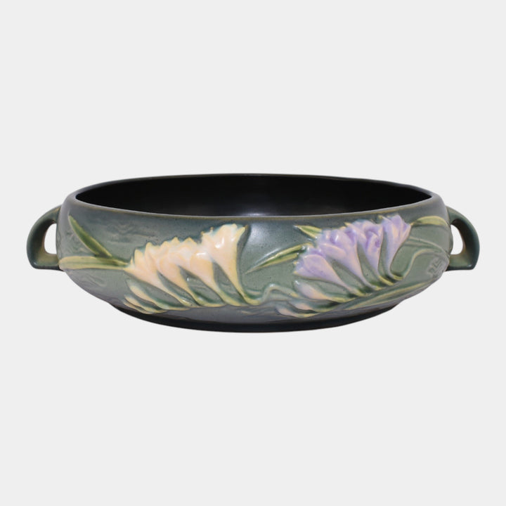 Roseville Freesia Green 1945 Mid Century Modern Art Pottery Ceramic Bowl 465-8