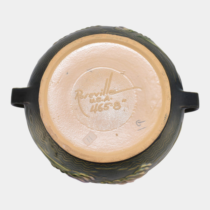 Roseville Freesia Green 1945 Mid Century Modern Art Pottery Ceramic Bowl 465-8