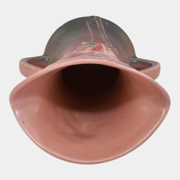 Roseville Columbine Pink 1941 Mid Century Modern Pottery Flower Vase 16-7