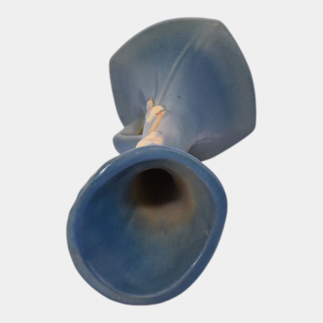 Roseville Snowberry Blue 1947 Mid Century Modern Art Pottery Bud Vase 1BV-7