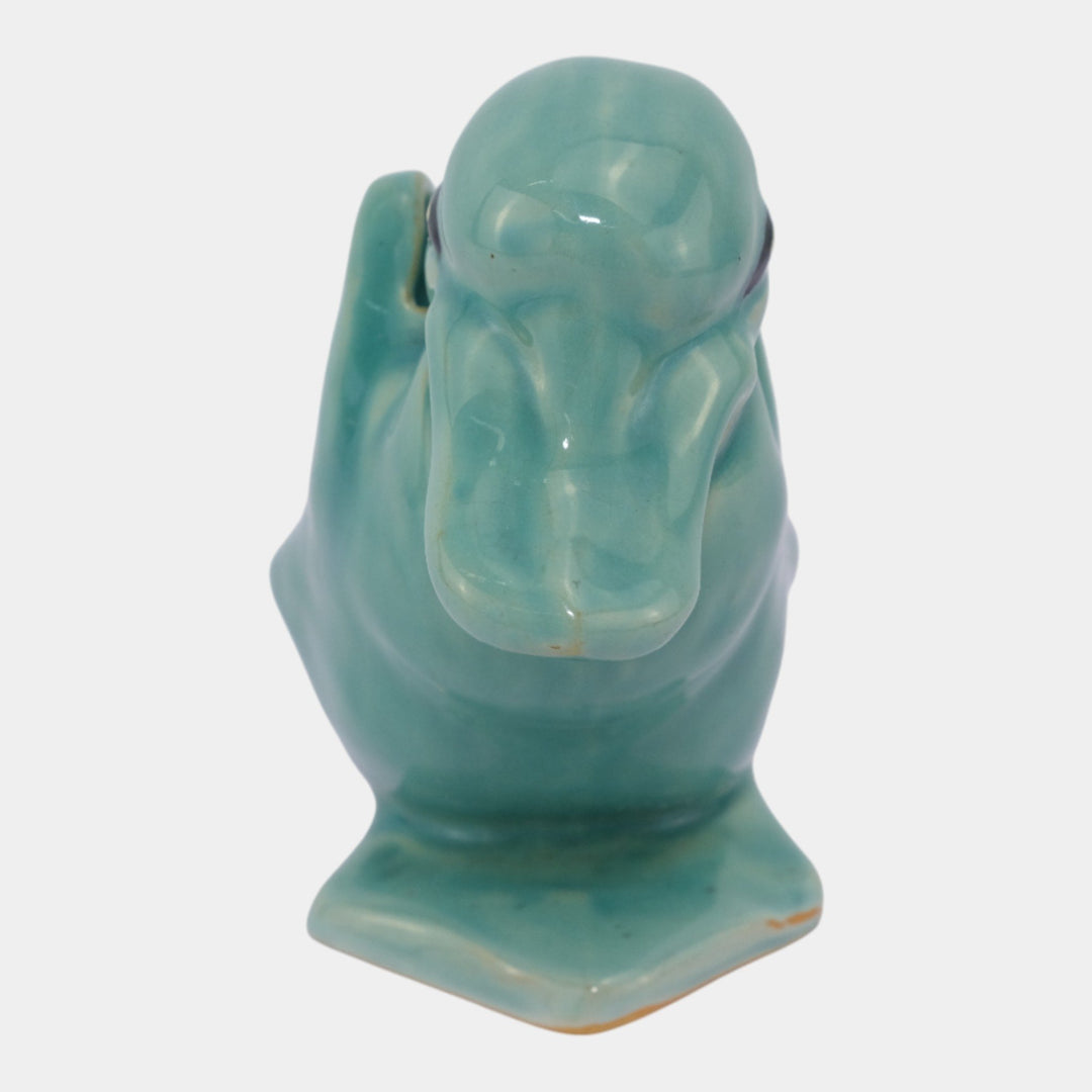 Weller Cactus Line 1930s Vintage Pottery Novelty Ceramic Duck Figural Planter - Just Art Pottery