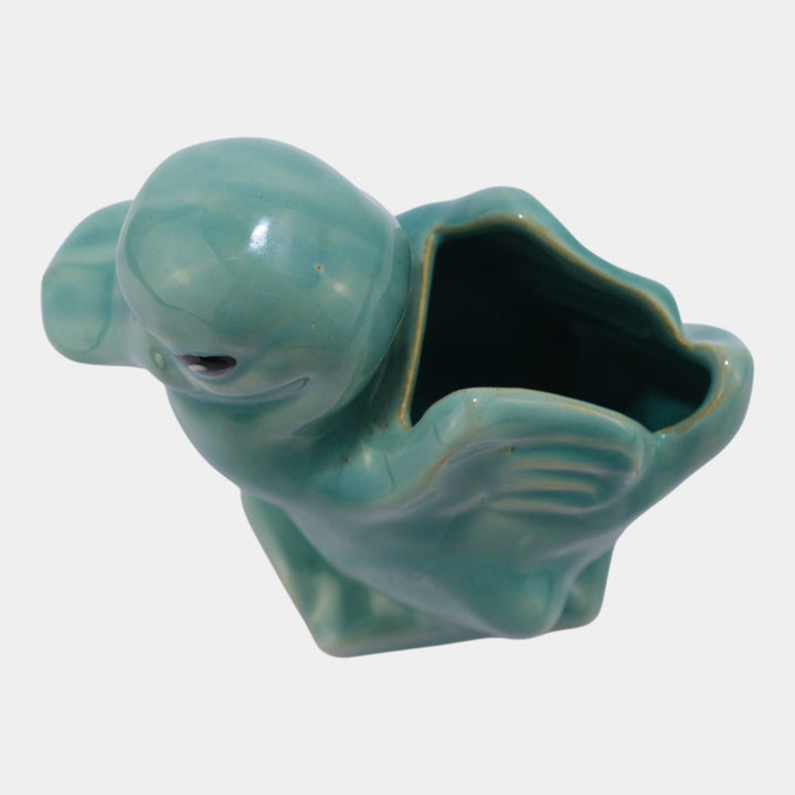 Weller Cactus Line 1930s Vintage Pottery Novelty Ceramic Duck Figural Planter - Just Art Pottery