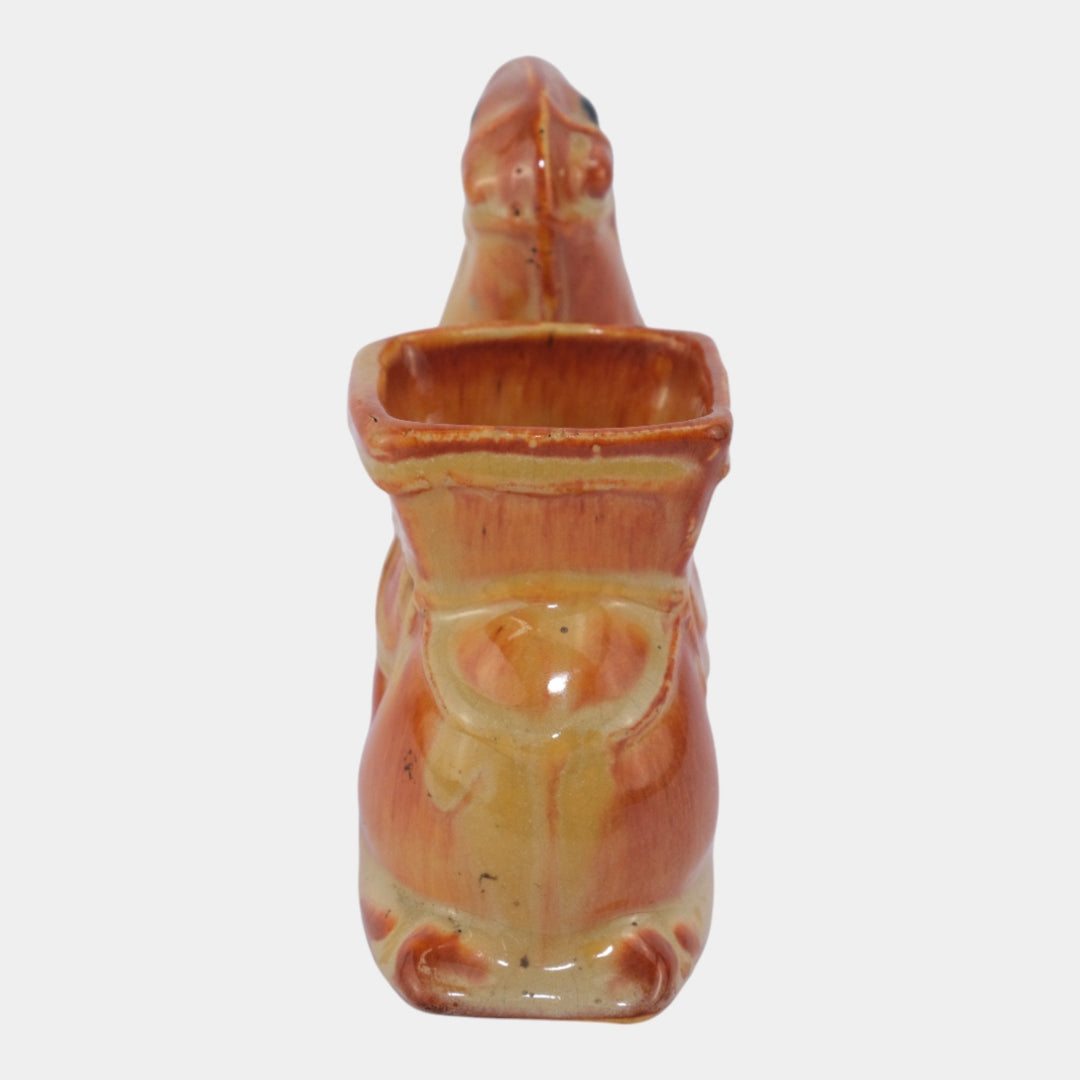 Weller Cactus Line 1930s Vintage Pottery Brown Novelty Camel Figural Planter