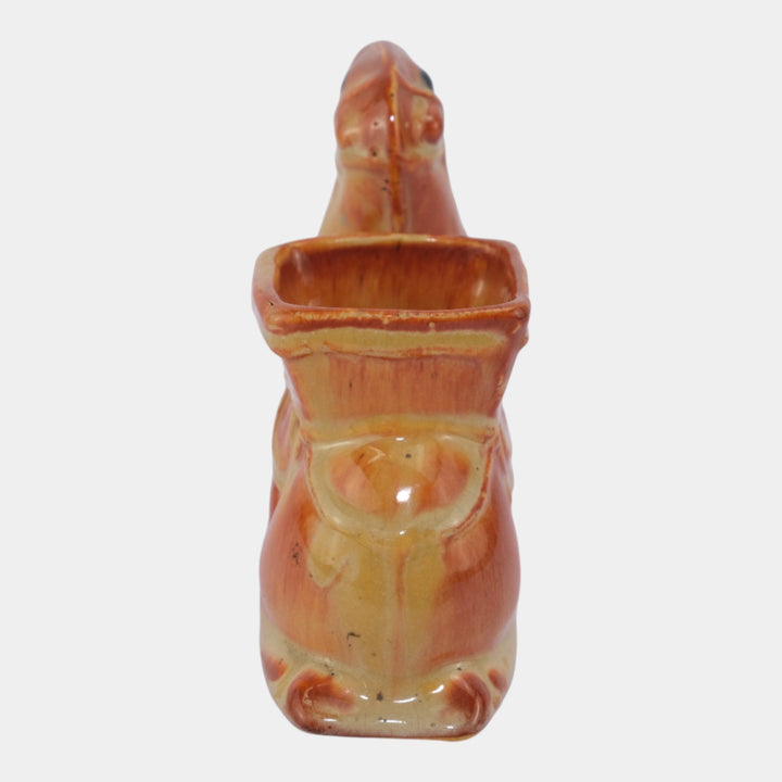 Weller Cactus Line 1930s Vintage Pottery Brown Novelty Camel Figural Planter