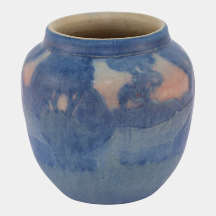 Newcomb College 1926 Art Pottery Twilight Scenic Landscape House Vase Irvine