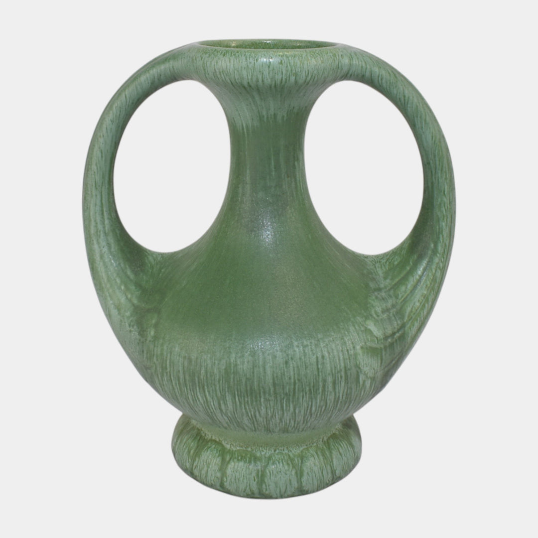Amaco American Art Clay 1930-40s Art Deco Pottery Green Ceramic Vase