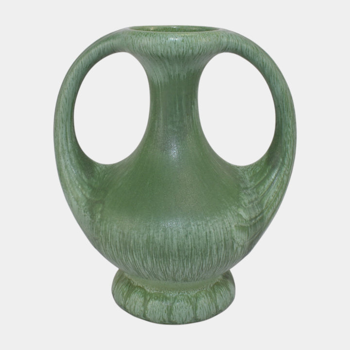 Amaco American Art Clay 1930-40s Art Deco Pottery Green Ceramic Vase