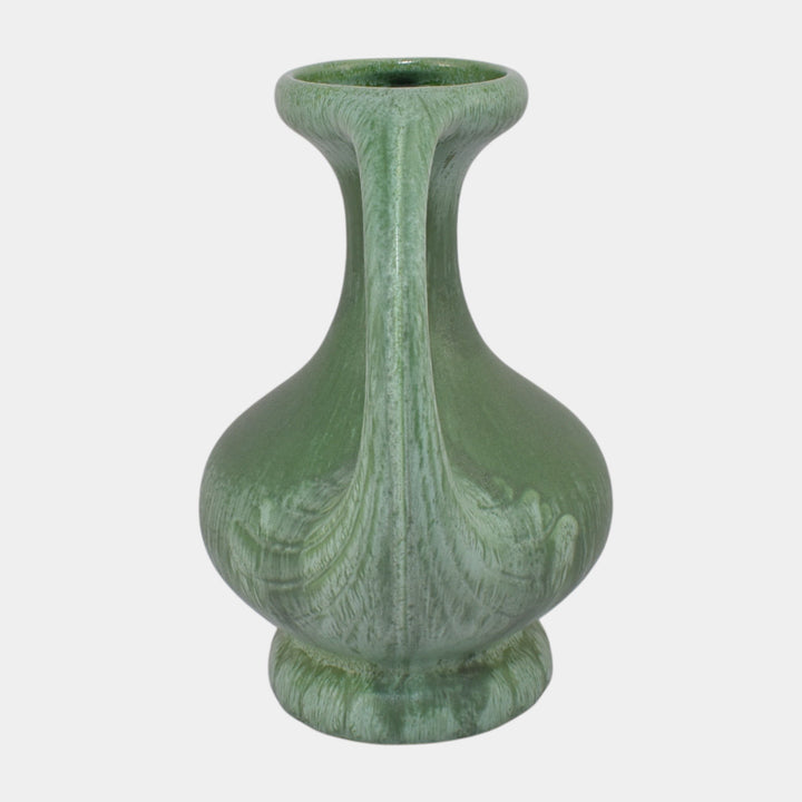 Amaco American Art Clay 1930-40s Art Deco Pottery Green Ceramic Vase