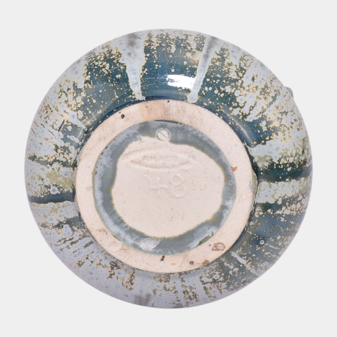 Amaco American Art And Clay Company Matte And Metallic Gray Handled Vase 48