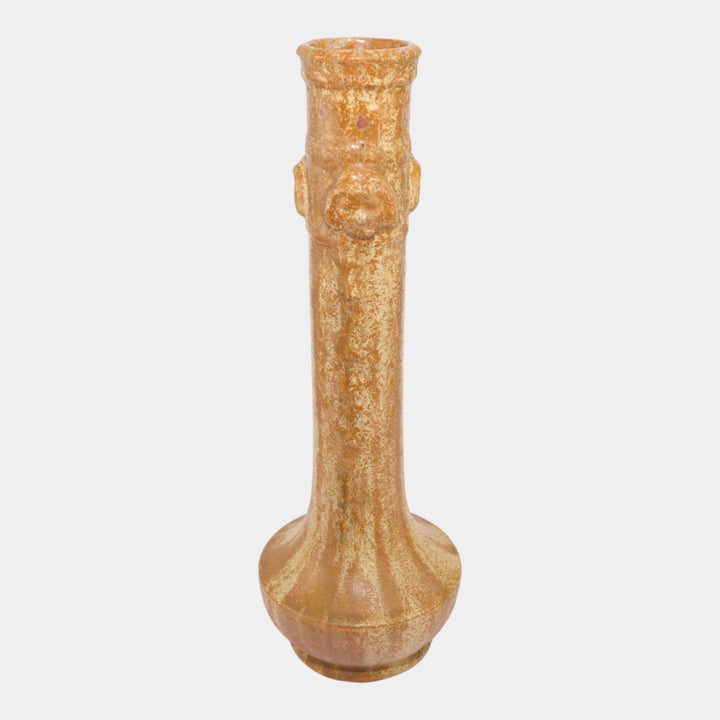 Roseville Crystalis 1906 Vintage Art Pottery Yellow Cherub Vase C64-14 - Just Art Pottery